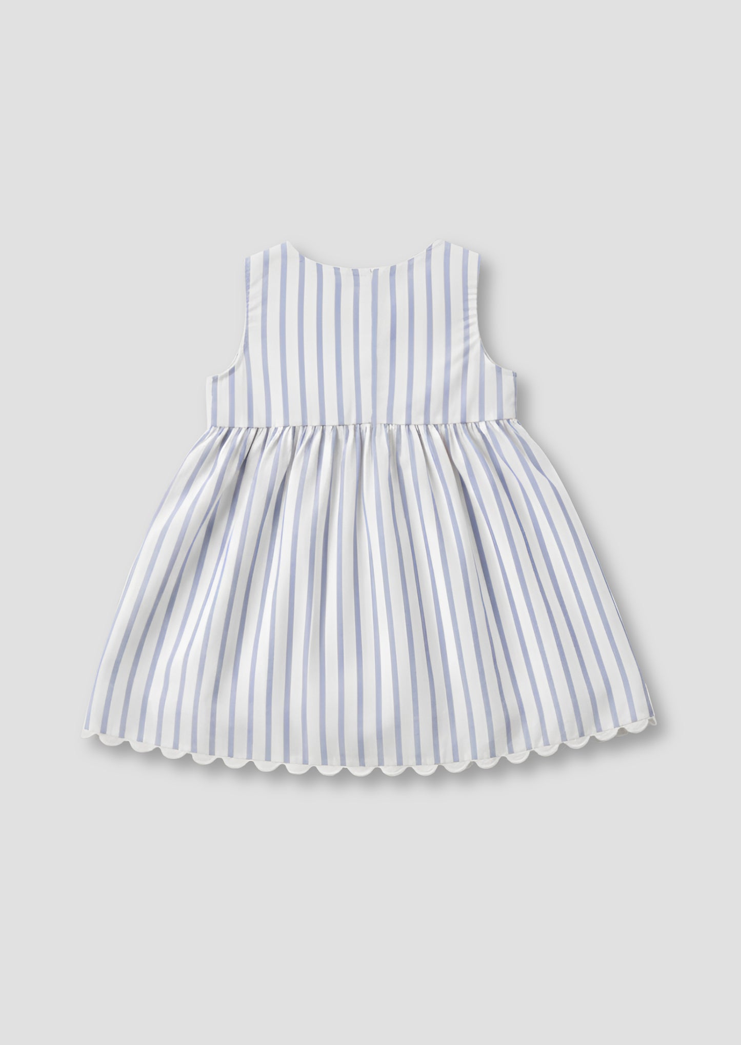 Maggie Stripe Scalloped Dress