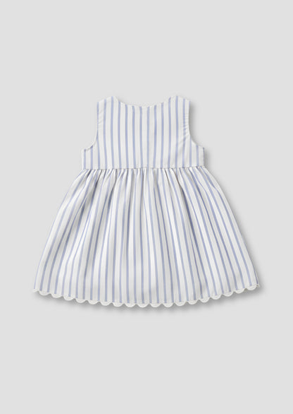 Maggie Stripe Scalloped Dress