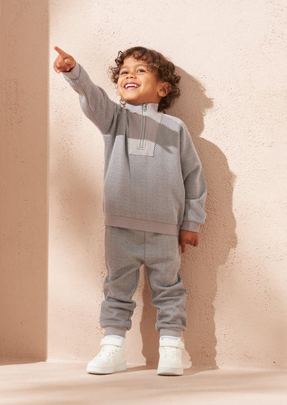 Cody Baby Herringbone Tracksuit Set