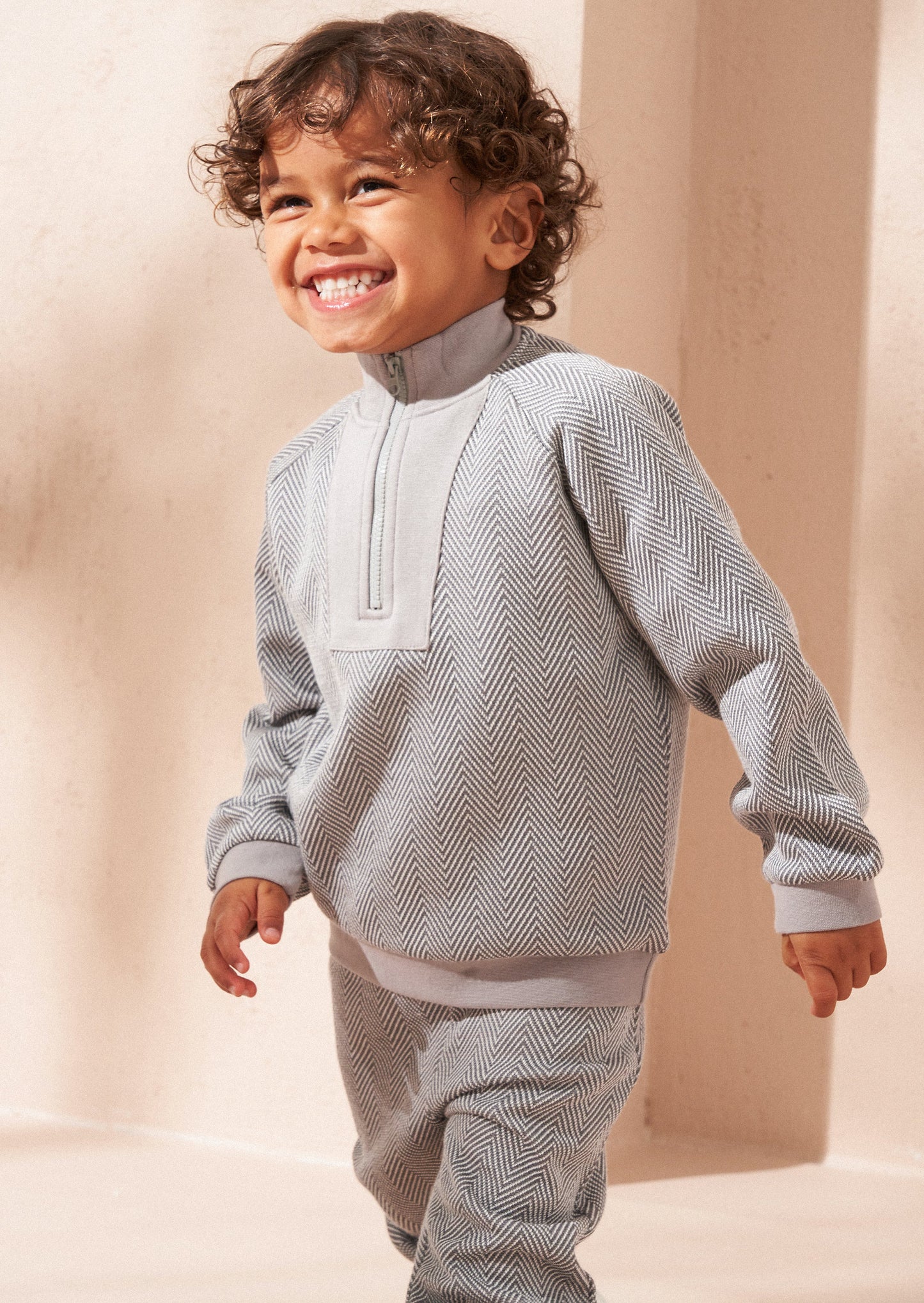 Cody Baby Herringbone Tracksuit Set