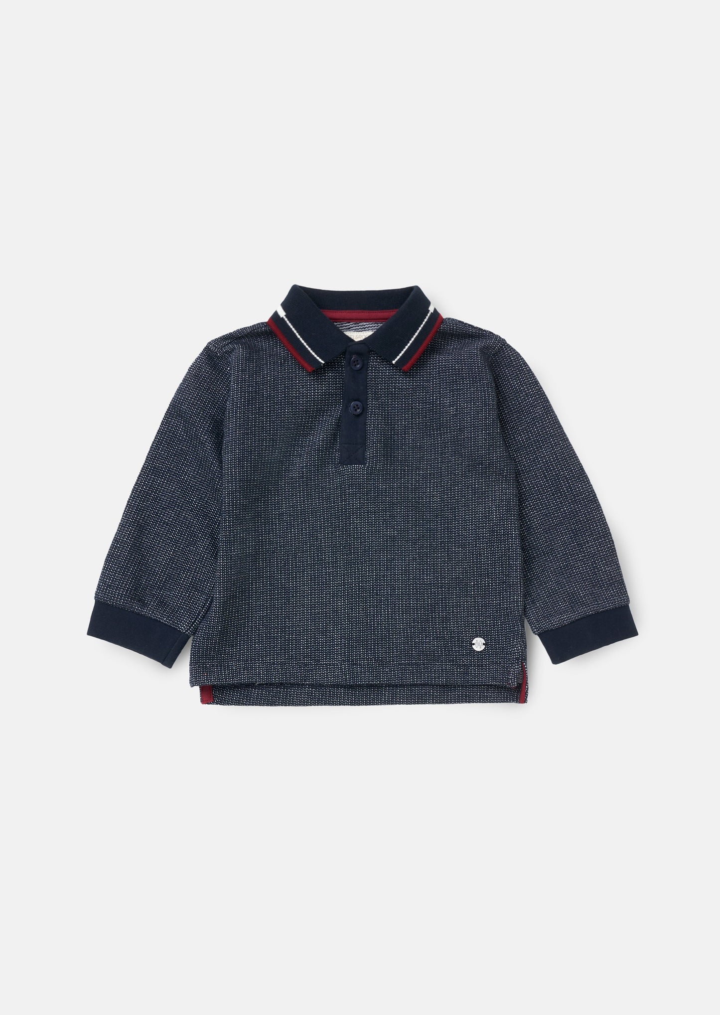 Burty Blue Textured Polo