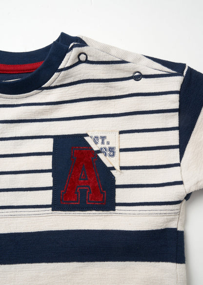 Lewis Blue Stripe Block T Shirt