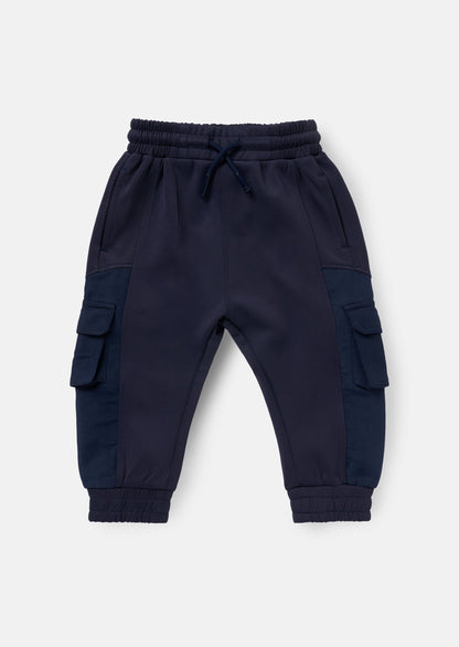 Frank Navy Panelled Joggers