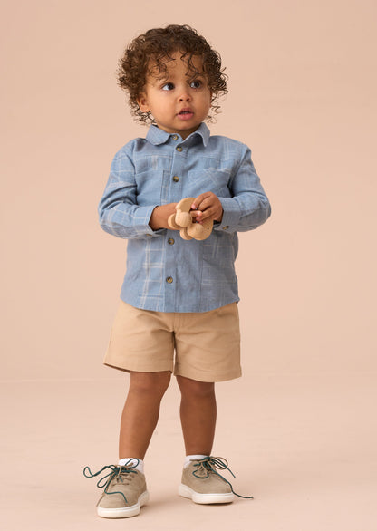 Connor Blue Block Check Shirt