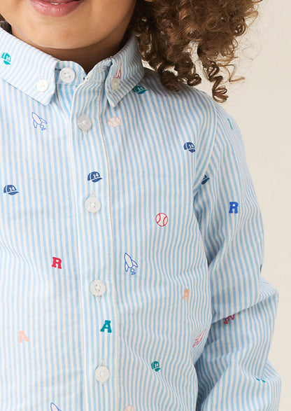 Zion Mini All Over Print Stripe Shirt