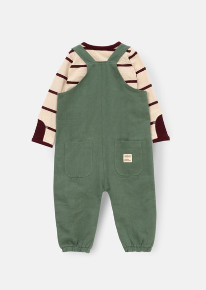 George Mini Twill Dungaree Set
