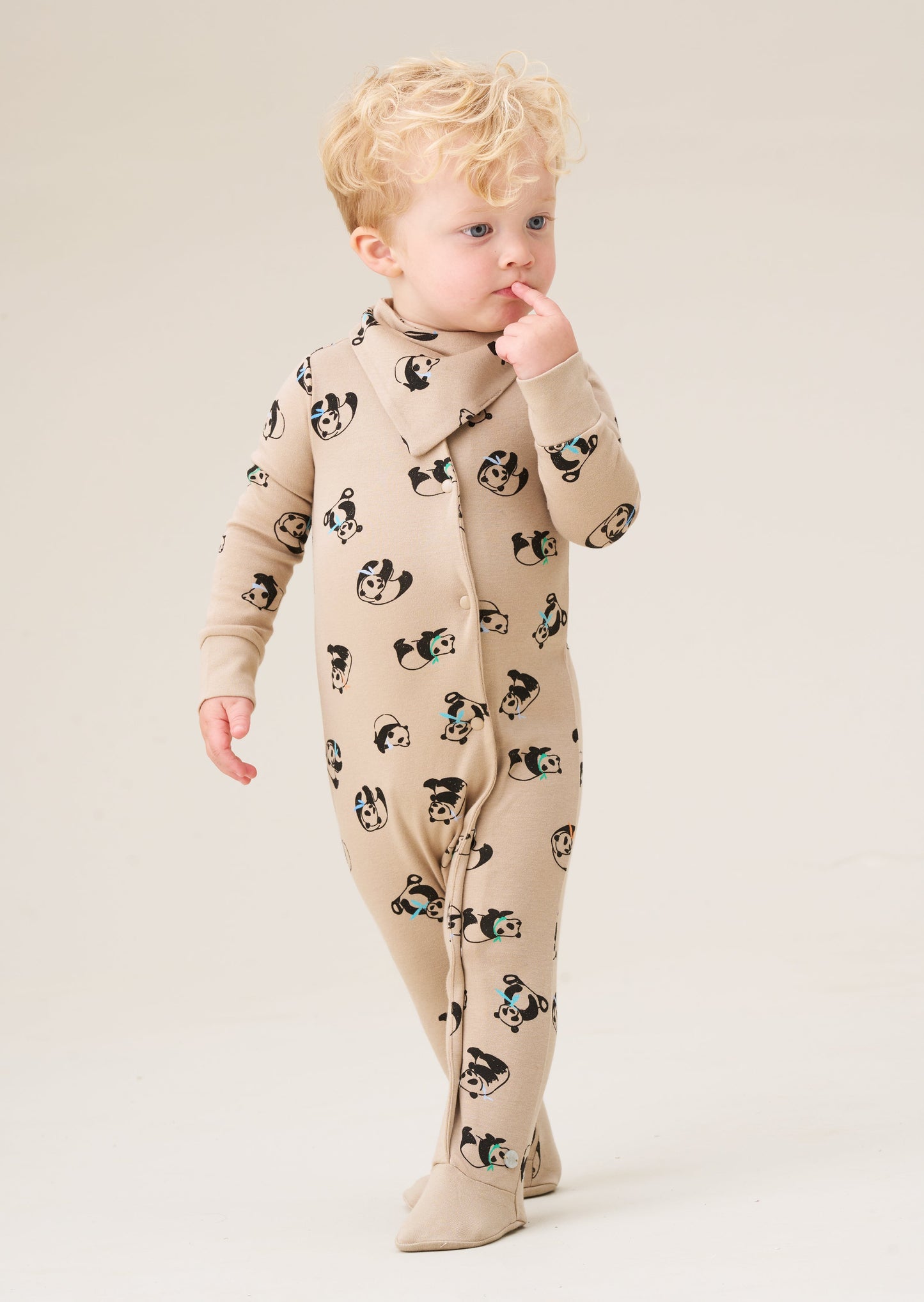 Reggie Panda Print Sleepsuit