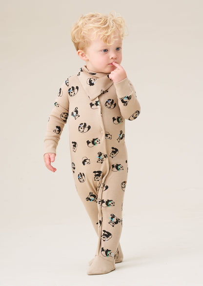 Reggie Panda Print Sleepsuit