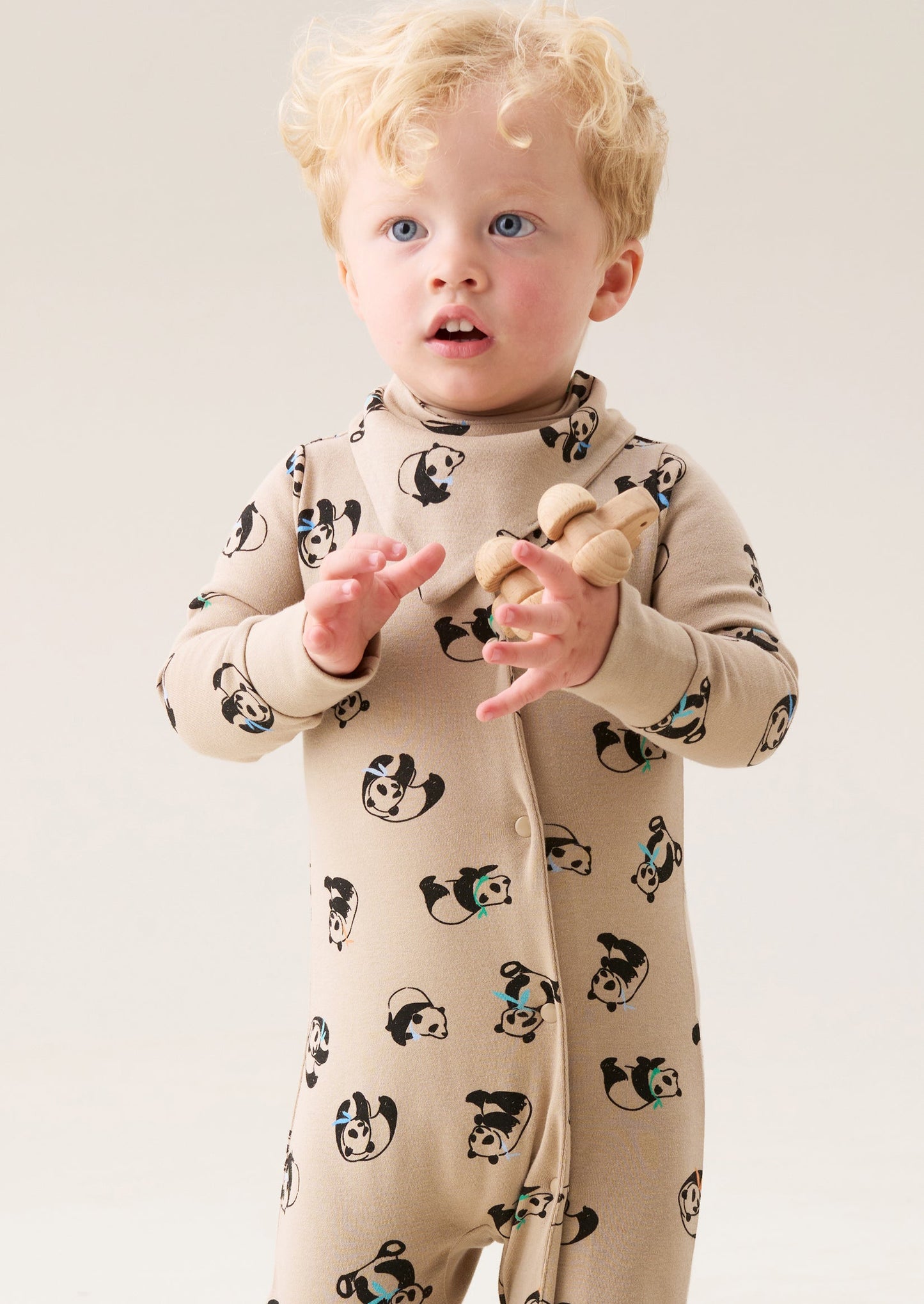 Reggie Panda Print Sleepsuit