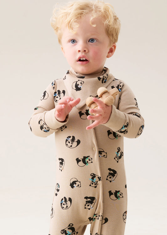 Reggie Panda Print Sleepsuit
