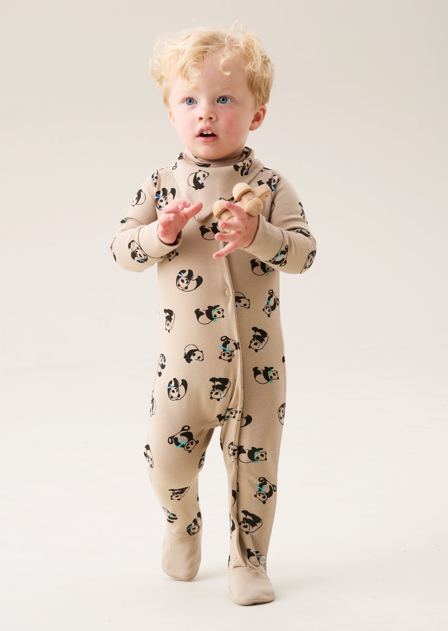Reggie Panda Print Sleepsuit