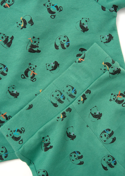 Albie Panda Print Top And Legging Set