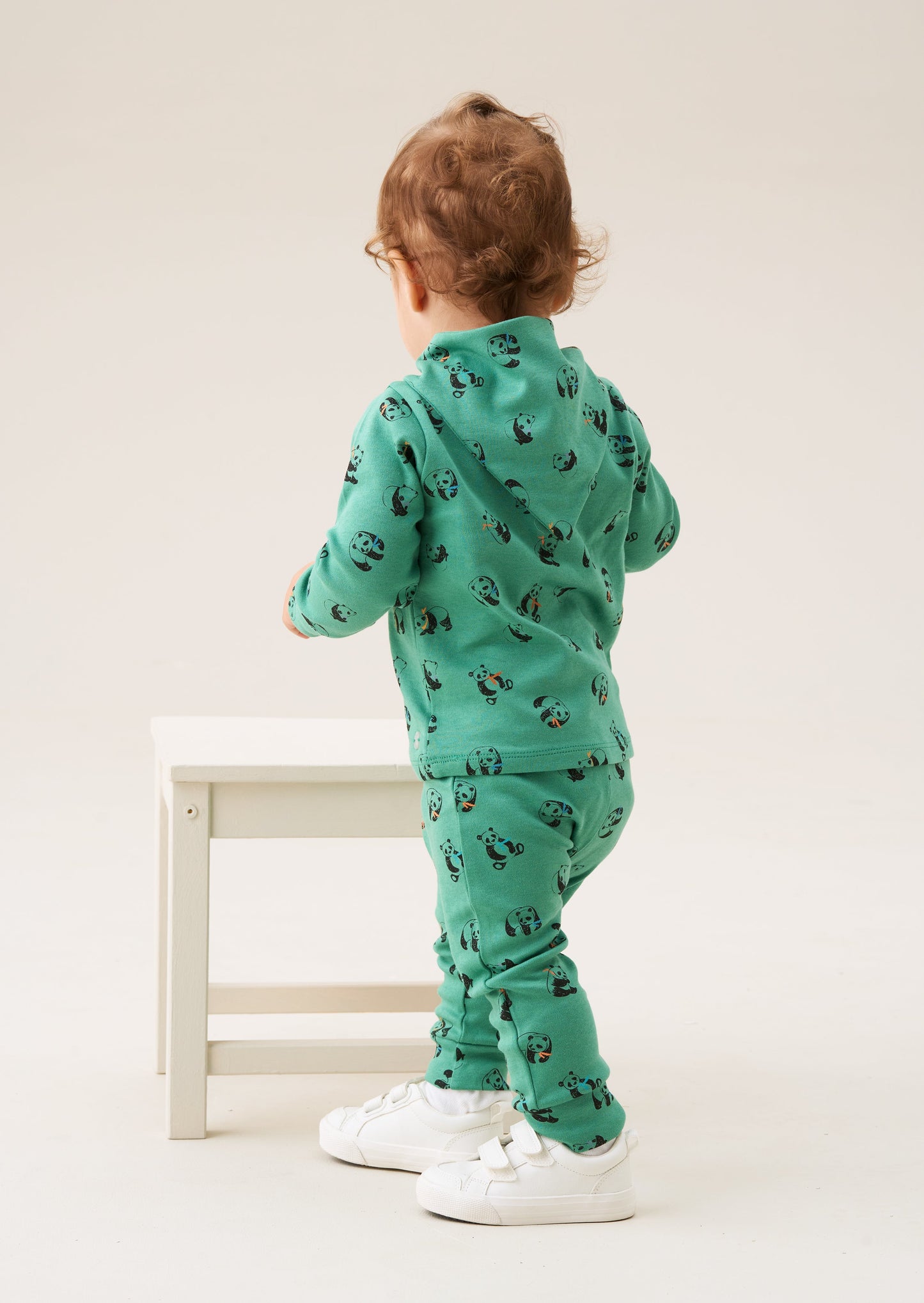 Albie Panda Print Top And Legging Set