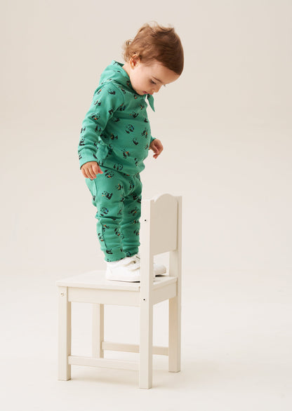 Albie Panda Print Top And Legging Set