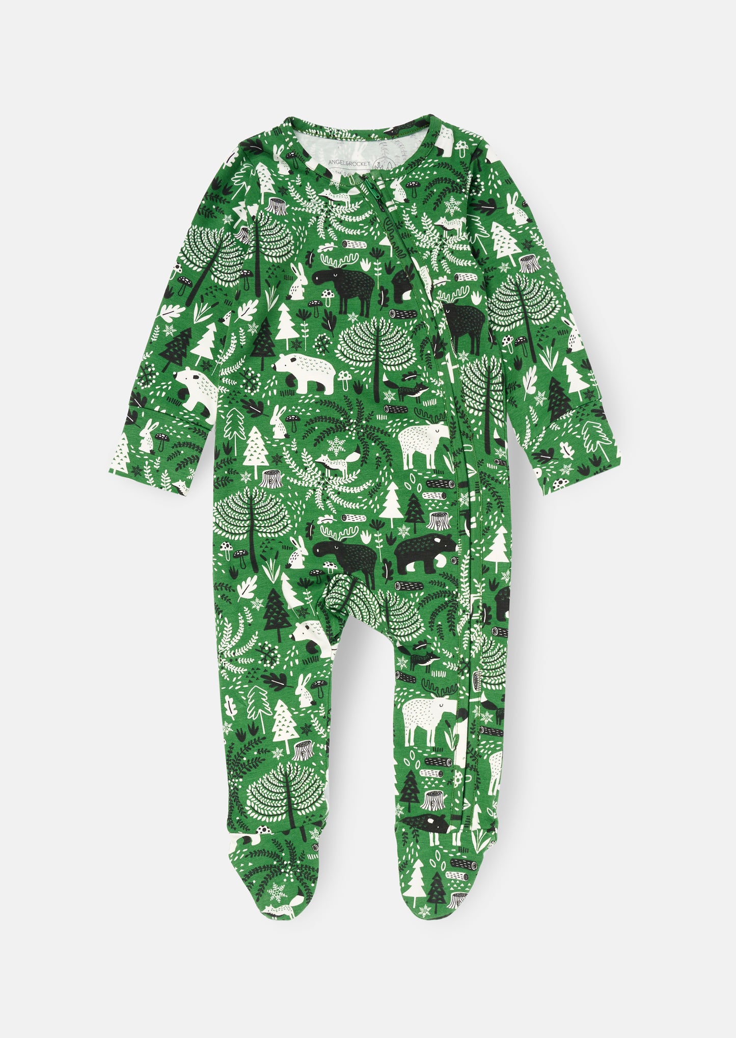Andreas Green Scandi Print Babygrow