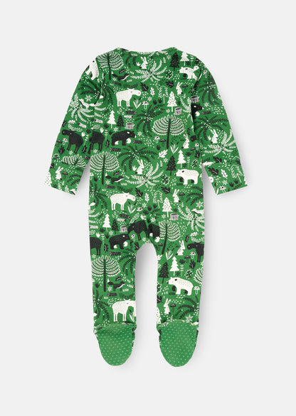 Andreas Green Scandi Print Babygrow