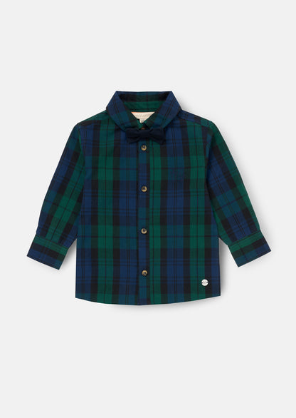 Abel Plaid Shirt With Bow Tie