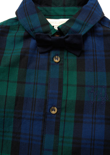 Abel Plaid Shirt With Bow Tie