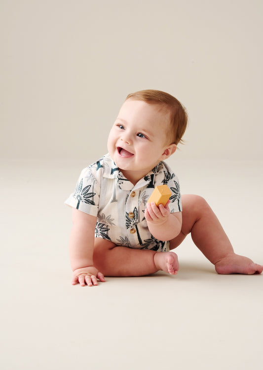 Jamie Palm Print Romper