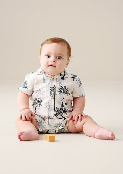 Jamie Palm Print Romper