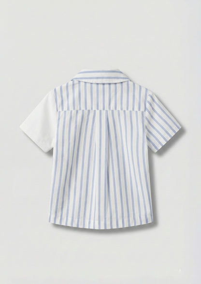 Santi Cut And Sew Stripe Shirt