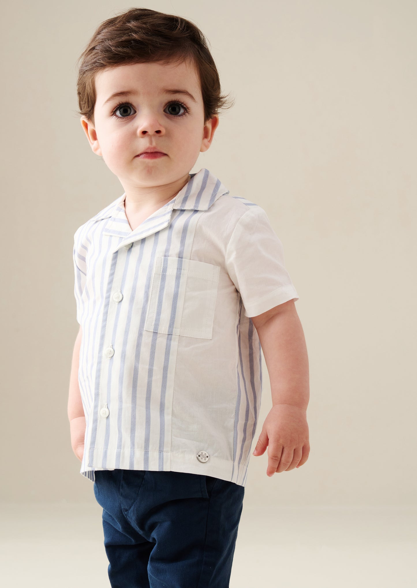 Santi Cut And Sew Stripe Shirt