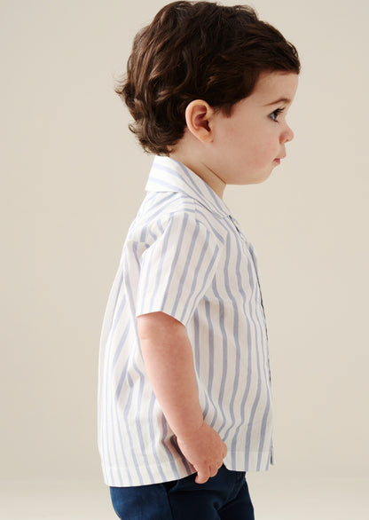 Santi Cut And Sew Stripe Shirt