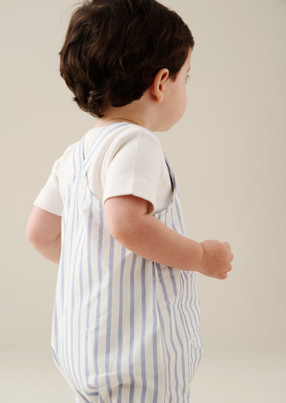 Ron Stripe Dungaree And Bodysuit Set