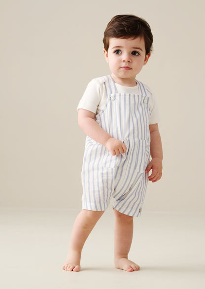 Ron Stripe Dungaree And Bodysuit Set