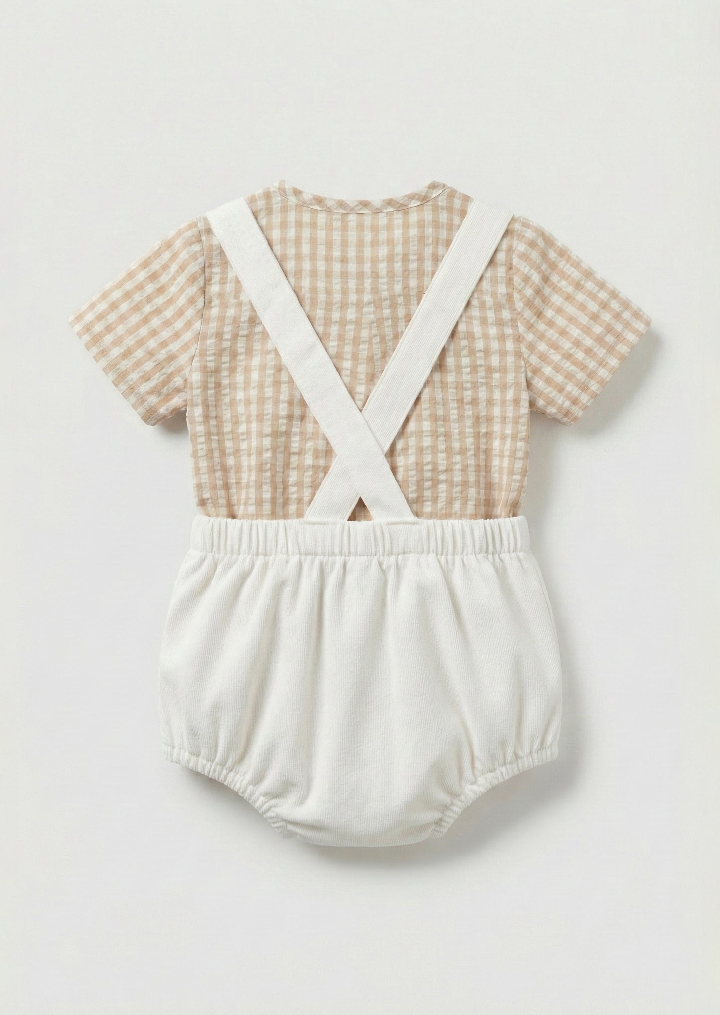 Syril Gingham Smart Shirt & Textured Romper