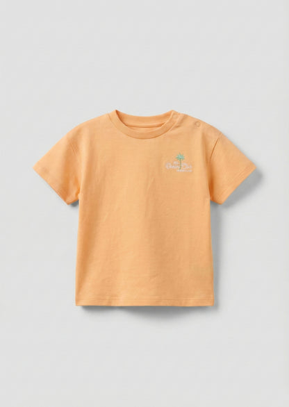 Mini Crew Printed Yellow T Shirt