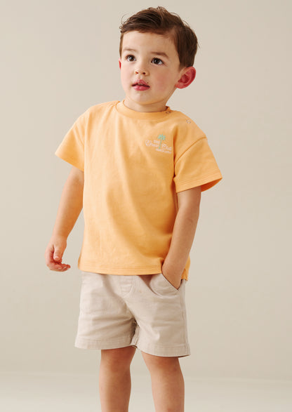 Mini Crew Printed Yellow T Shirt
