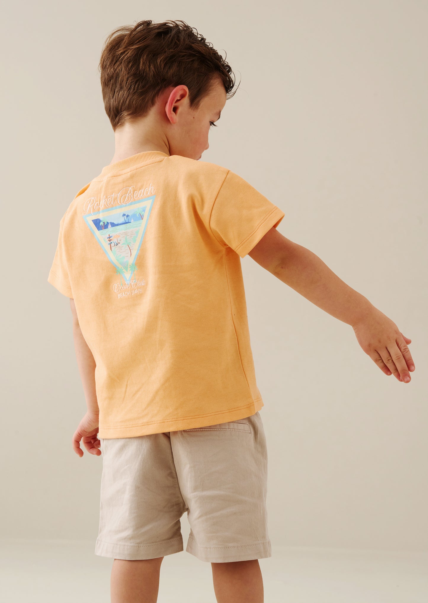 Mini Crew Printed Yellow T Shirt