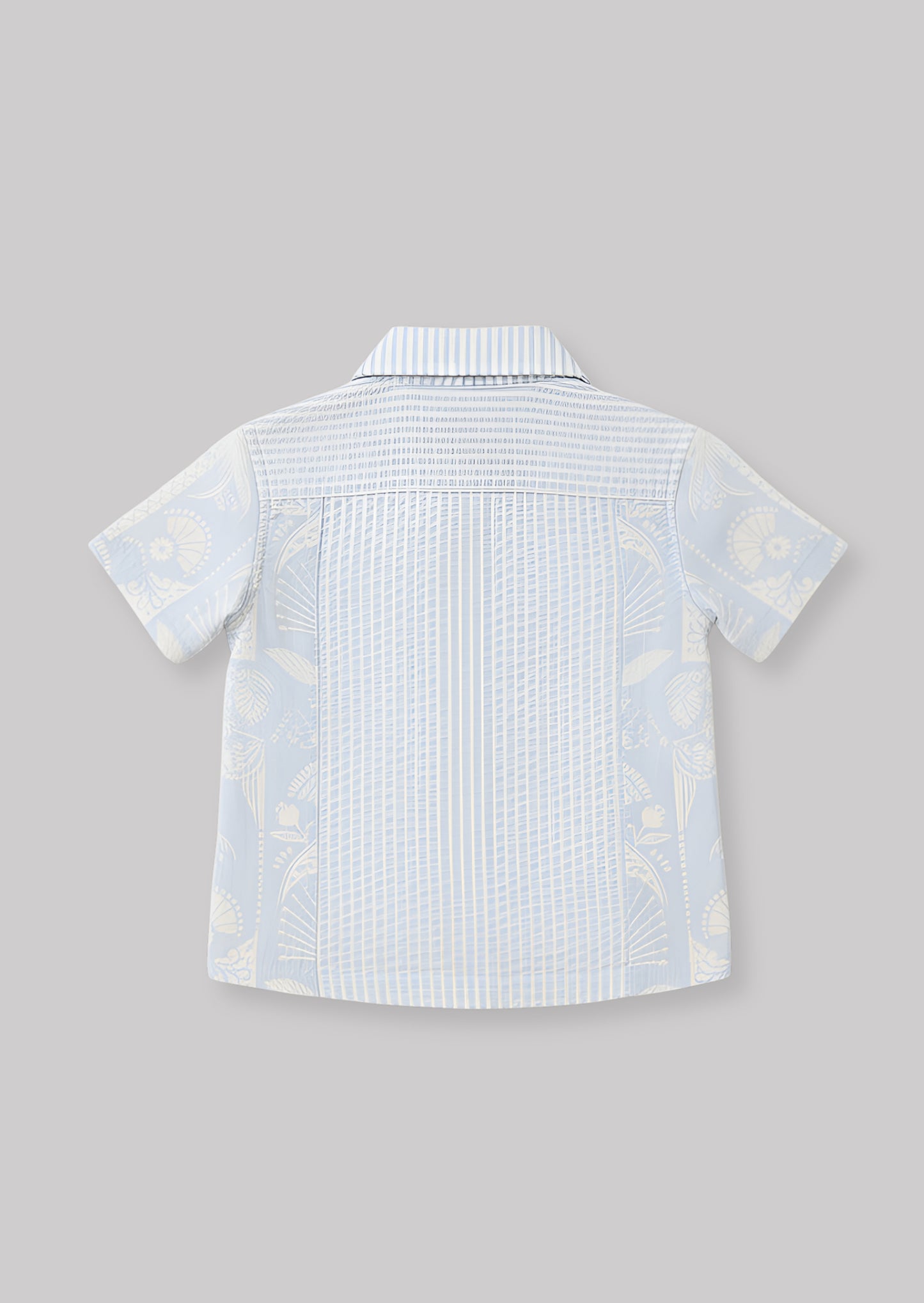 Regan Cut And Sew Stripe Palm Shirt