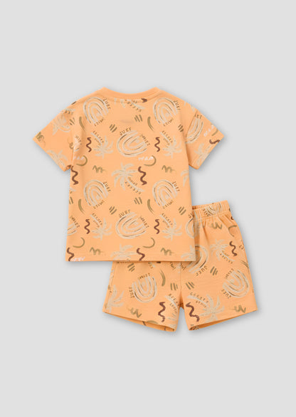 Kylo Oversized Palm T-shirt & Short Set