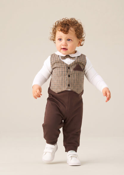 Jude Smart Check Waistcoat One Piece