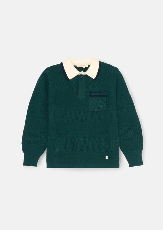 Landon Textured Knitted Polo