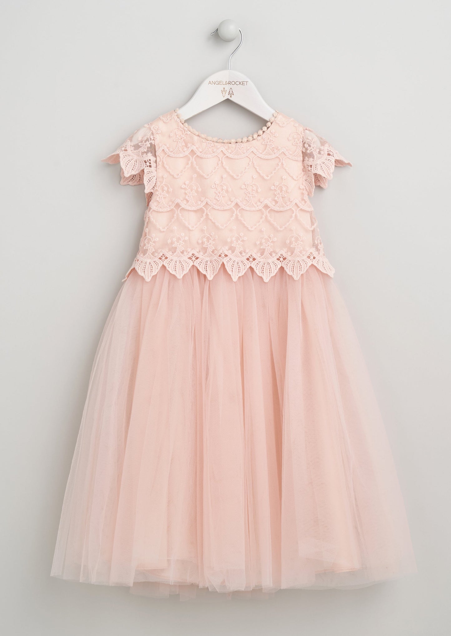 Lucy Lace Bodice Dress Blush