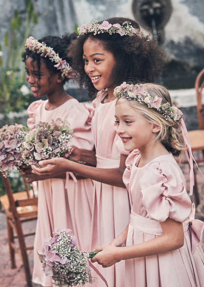 Portia Blush Pleated Bodice Dress