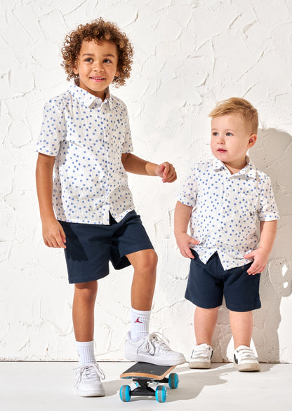 Toby White Spot Textured Shirt