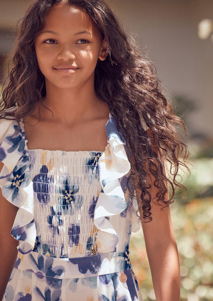 Gracie Floral Shirred Jumpsuit