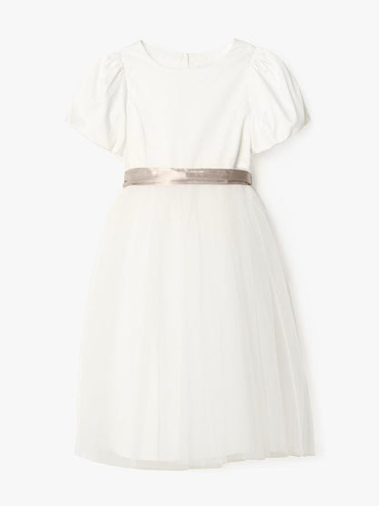 Selene Tulle Champagne Sash Dress